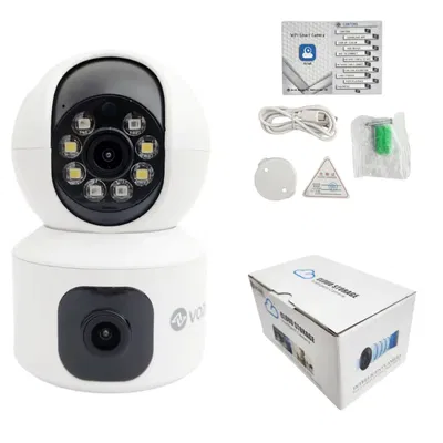 CAMARAS DE SEGURIDAD DOBLE LENTE FULL HD VISION NOCTURNA 2MP VOZK