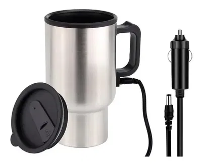 TAZA TERMICA ELECTRICA CON CABLE PARA AUTO 