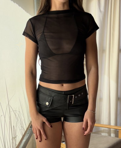 Remera Perl black 