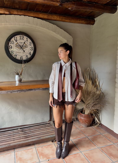 Camisa Bianca arena/choco