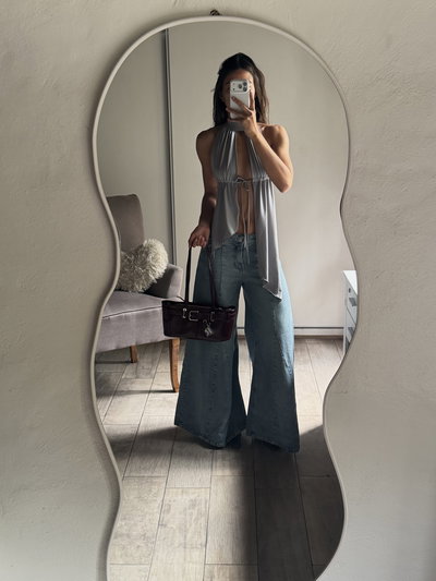 Top Velvet grey 