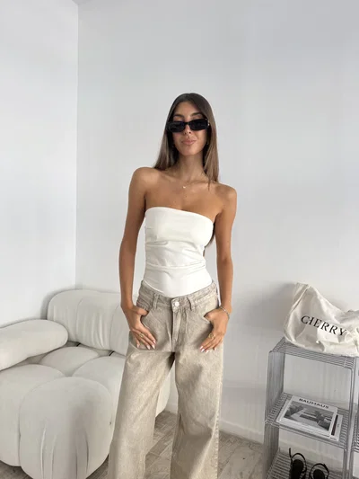 Strapless Roma white (top)