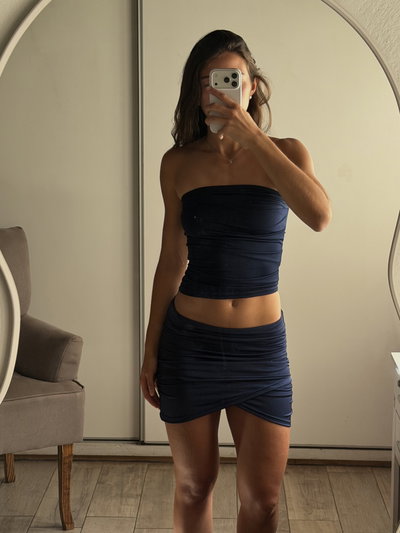 Strapless Roma azul 