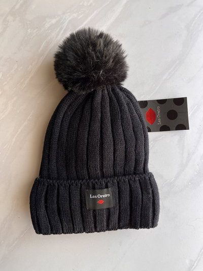 Gorro Lana LAS OREIRO negro x1