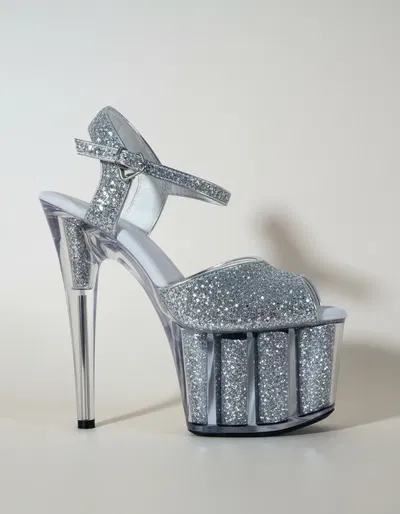 Sandalias Plataforma Brillo Adiola Tacón Alto 17cm Stilleto