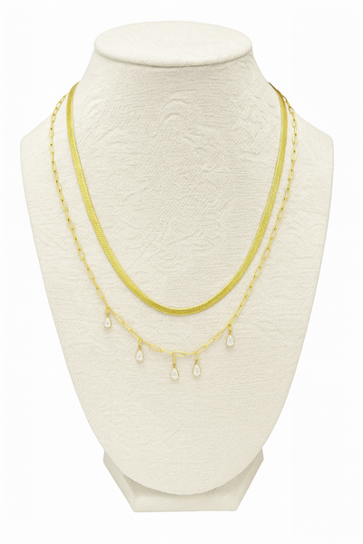 Collar Doble Glam con Circonitas – Elegancia en Acero Quirúrgico 18K