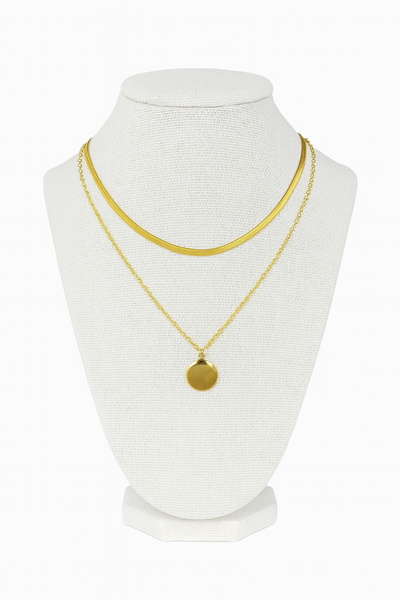 Collar Doble Must-Have-Acero quirúrgico Baño de 18k 