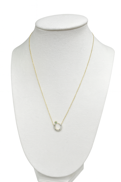 Collar Serpiente Ouroboros – Acero Quirúrgico Bañado en Oro 18K 