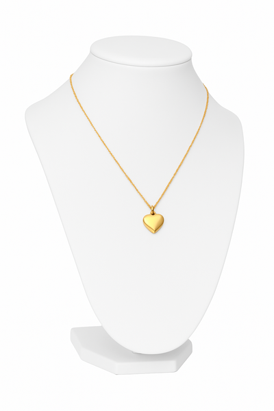 Collar Corazón Latiendo- Acero quirúrgico con Baño en Oro 18 k