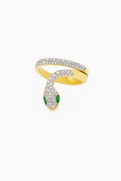 Anillo Serpiente Dorada Glam 