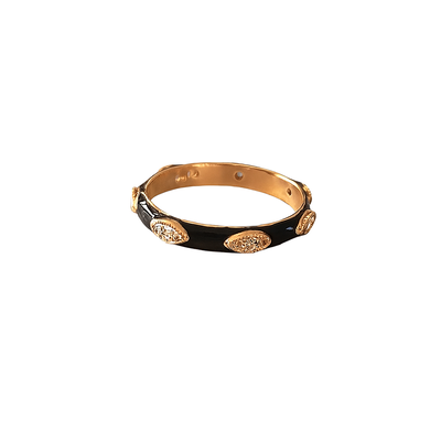 Anillo con Ojo turco en Dorado y centro en Circonita