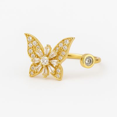 Anillo Giratorio Mariposa Regulable Antiestrés