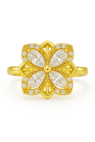 Anillo Regulable Antiestrés en Flor – Brilla sin Estrés 