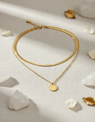 Collar Doble Must-Have-Acero quirúrgico Baño de 18k 