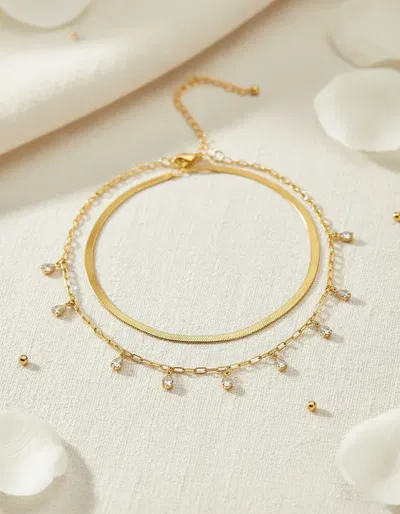 Collar Doble Glam con Circonitas – Elegancia en Acero Quirúrgico 18K