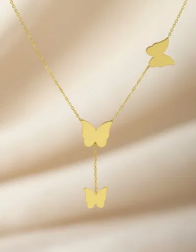 Collar Mariposa Dorada Glam – Acero Quirúrgico Antialérgico
