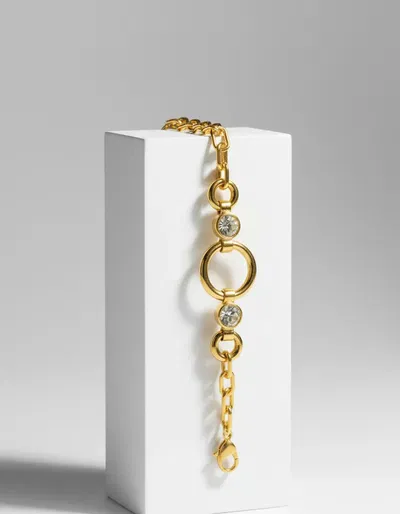 Pulsera Exclusiva con Circonitas Blancas – Acero Quirúrgico + Baño Oro 18K