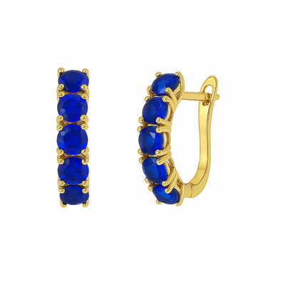 Aros Trepadores Dorados con Circonias -J103