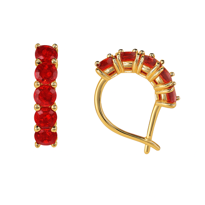 Aros  Trepadores Dorados con Circonias -J103