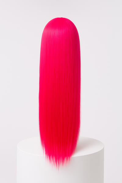 Peluca Fucsia Neón/ Lacio/ Hilo Premium HD