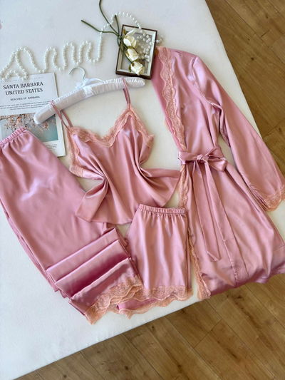 PIJAMA DE 5 PIEZAS SEDA