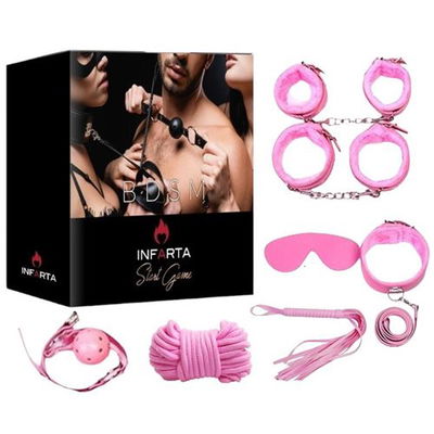KIT DE BONDAGE 7 PIEZAS ROSA 