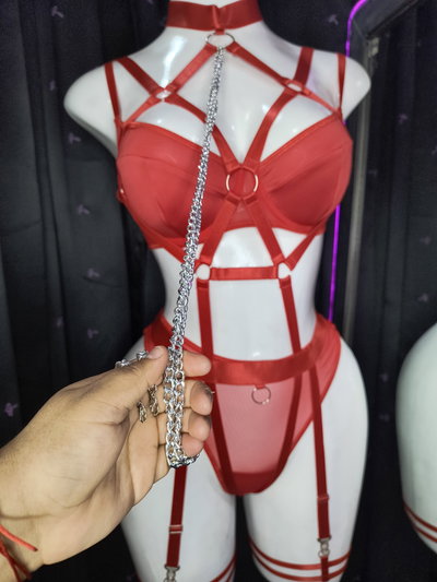 SET DE LENCERÍA CON ARNES/CADENAS 🔥