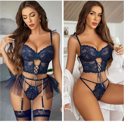 CONJUNTO DE LENCERÍA 💙 85/90