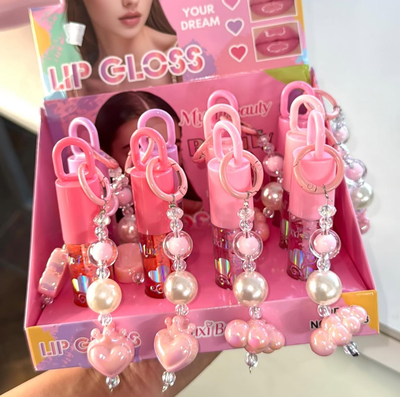 💖✨ LIP GLOSS MAXI BRILLO CON LLAVERO 🩷✨