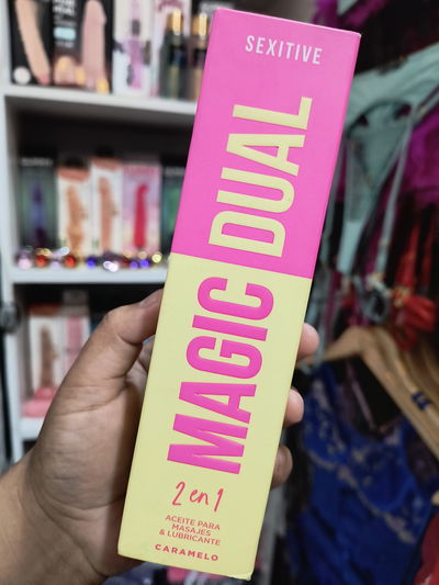 Magic Dual Aceite Sensual Para Masajes Y Lubricante- Aroma Caramelo