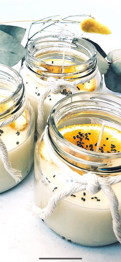 Vela de cera de soja Naranja