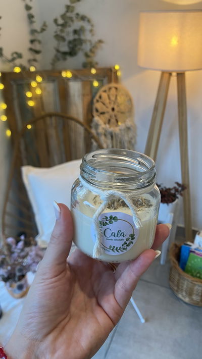 Vela de cera de soja Verbena (grande)
