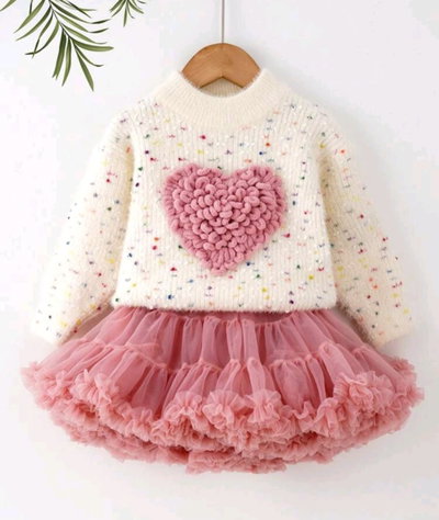Conjunto Pullover confeti + tutú 