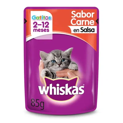  WHISKAS Pouch Gatito Carne en Salsa