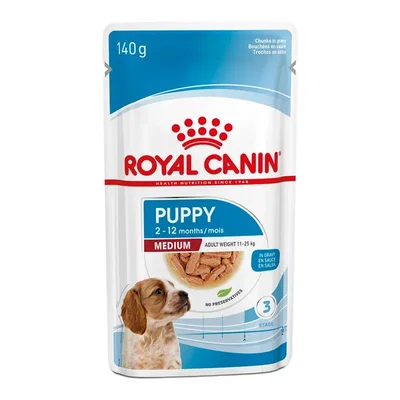 ROYAL CANIN MEDIUM PUPPY en Salsa 140g