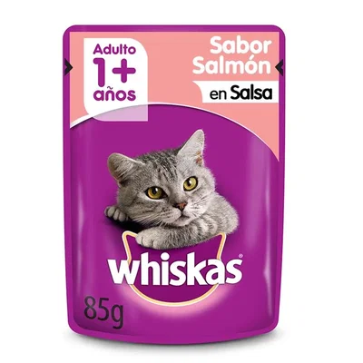 WHISKAS Pouch Adulto Salmón en Salsa