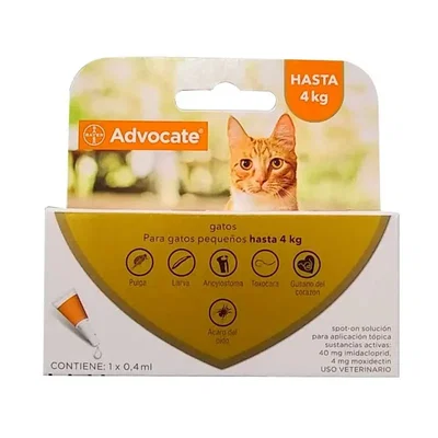Advocate para Gatos Hasta 4 kg | Protección Integral contra Parásitos