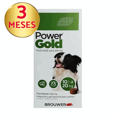 Power Gold Comprimidos para Perros de 10 a 20 kg | Protección por 3 Meses