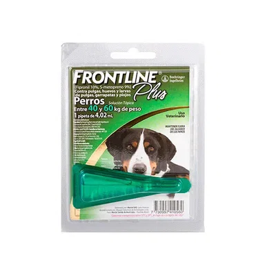 Pipeta Frontline Plus para Perros de 40 a 60 kg | Pulguicida y Garrapaticida