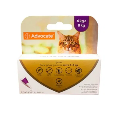 Advocate para Gatos de 4 a 8 kg | Protección Integral contra Parásitos