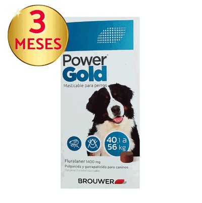 Power Gold Comprimidos para Perros de 40 a 56 kg | Protección por 3 Meses