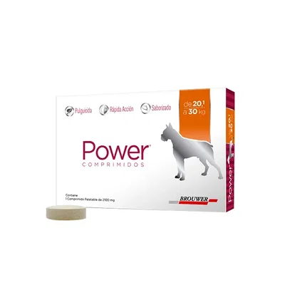 Power Comprimidos para Perros de 20 a 30 kg – Antipulgas y Garrapaticida Oral