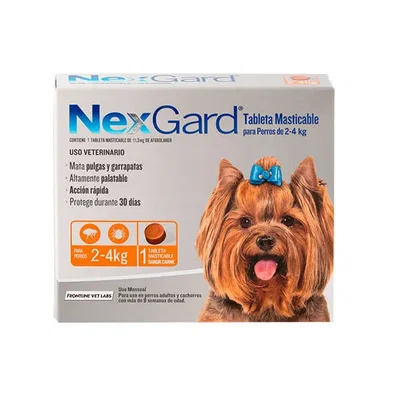 NexGard para Perros Hasta 4 kg | Antipulgas y Garrapaticida Oral – 1 Comprimido