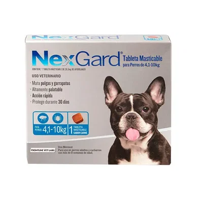 NexGard para Perros Hasta 10 kg | Antipulgas y Garrapaticida Oral – 1 Comprimido