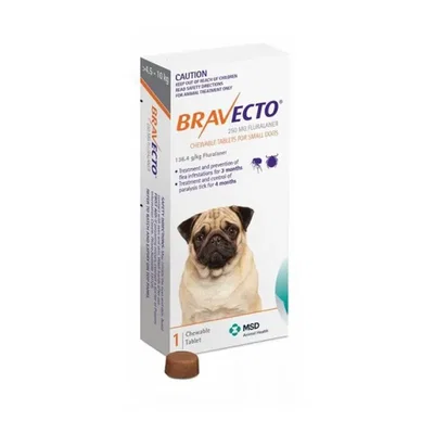 Bravecto Comprimidos para Perros de 4,5 a 10 kg | Antipulgas y Garrapaticida Oral