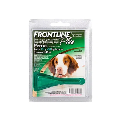 Pipeta Frontline Plus para Perros de 10 a 20 kg | Pulguicida y Garrapaticida