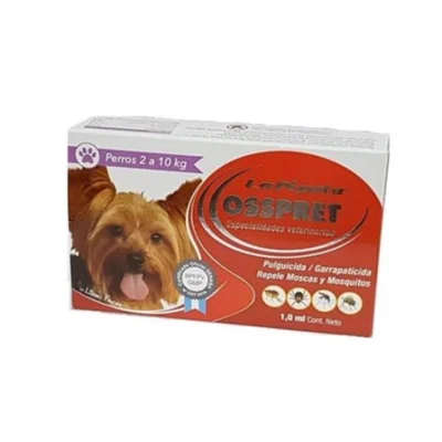 Pipeta Osspret para Perros de 2 a 10 kg | Pulguicida, Garrapaticida y Repelente