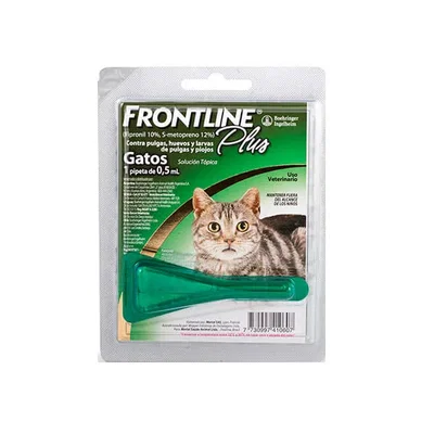 Pipeta Frontline Plus para Gatos | Pulguicida y Garrapaticida de Larga Duración