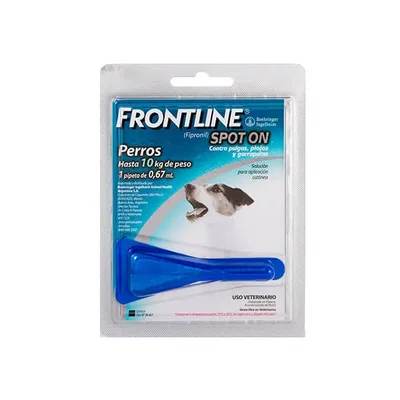 Pipeta Frontline Spot On para Perros de 0 a 10 kg | Pulguicida y Garrapaticida