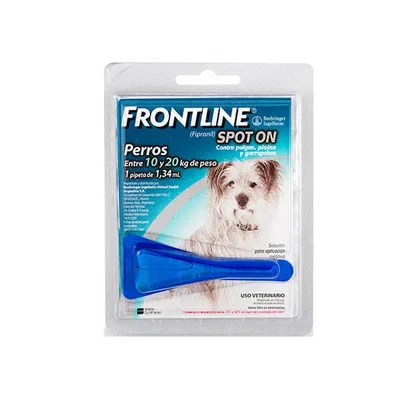 Pipeta Frontline Spot On para Perros de 10 a 20 kg | Pulguicida y Garrapaticida